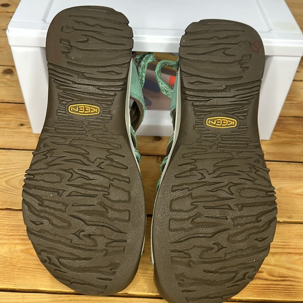 Kennn women’s water shoe waterproof whisper sandal Granite Green & Brown Sz 10 - Picture 3 of 5